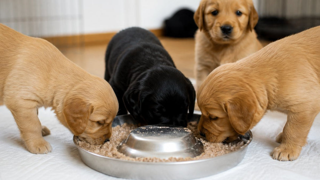 How to Start Puppies on Solid Food Safely