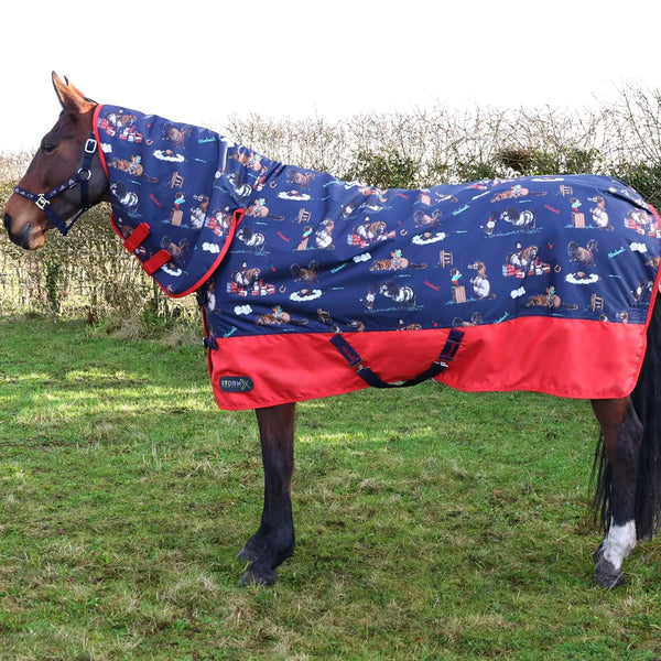 Tapis Anti-mouches Pour Cheval StormX - Imprimé Zèbre Noir Et Blanc