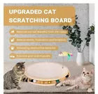 Cat Scratch Toy Turntable Sisal Scratcher Pad Round Funny Toy With Spring Ball