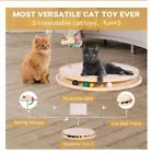 Cat Scratch Toy Turntable Sisal Scratcher Pad Round Funny Toy With Spring Ball