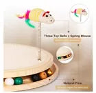 Cat Scratch Toy Turntable Sisal Scratcher Pad Round Funny Toy With Spring Ball