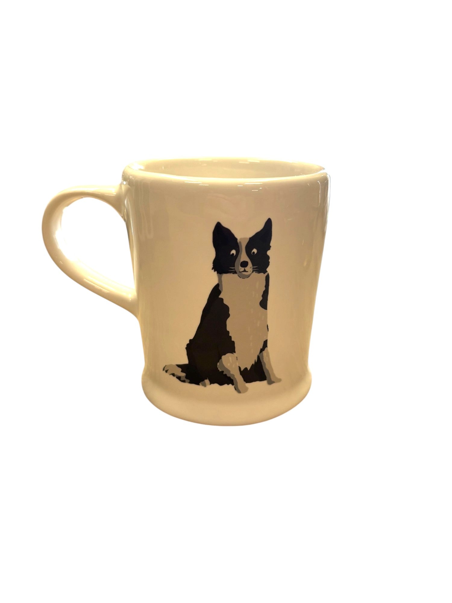 White Sitting 'Fenella Smith' Collie Mug