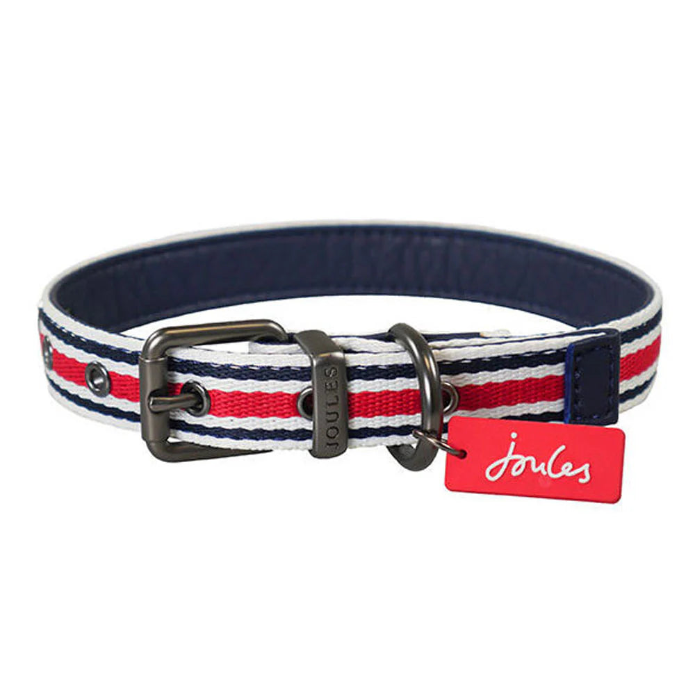 Joules 'Red, White & Blue' Striped Dog Collar