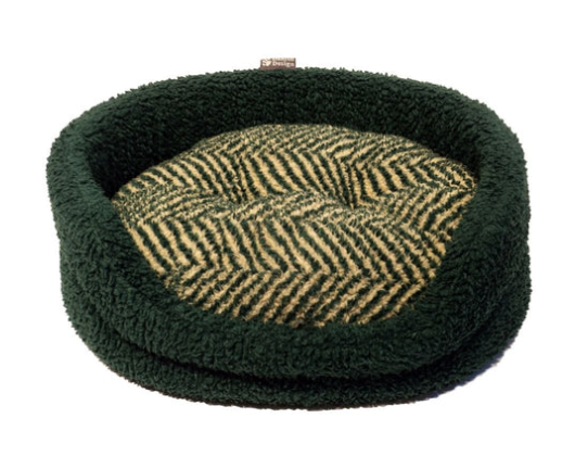 Danish Design Sherpa Fleece Green Herringbone Slumber Bed