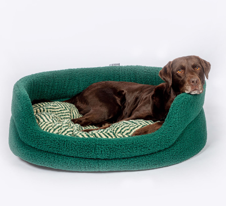 Danish Design Sherpa Fleece Green Herringbone Slumber Bed