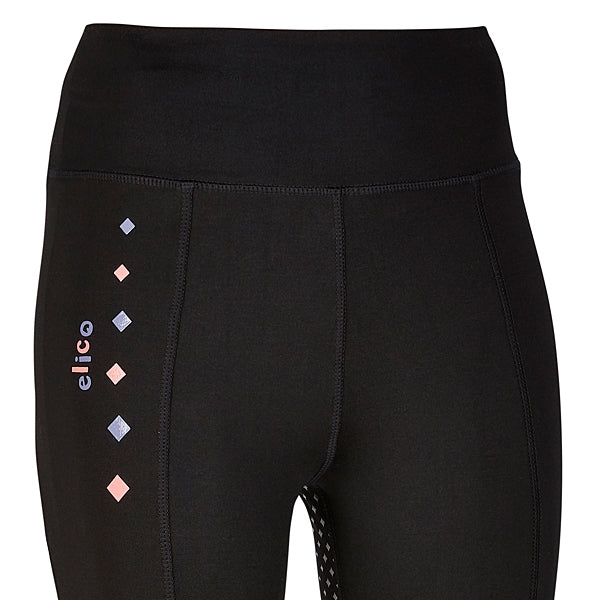 Elico Madison Riding Tights Black/Purple/Pink