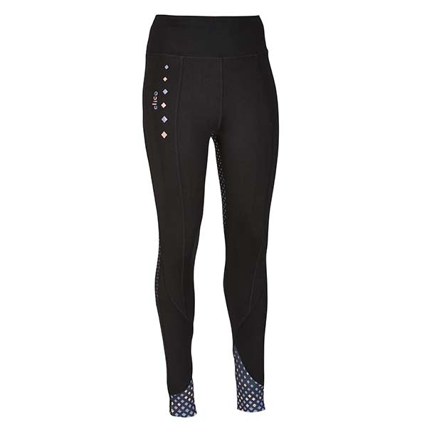 Elico Madison Riding Tights Black/Purple/Pink