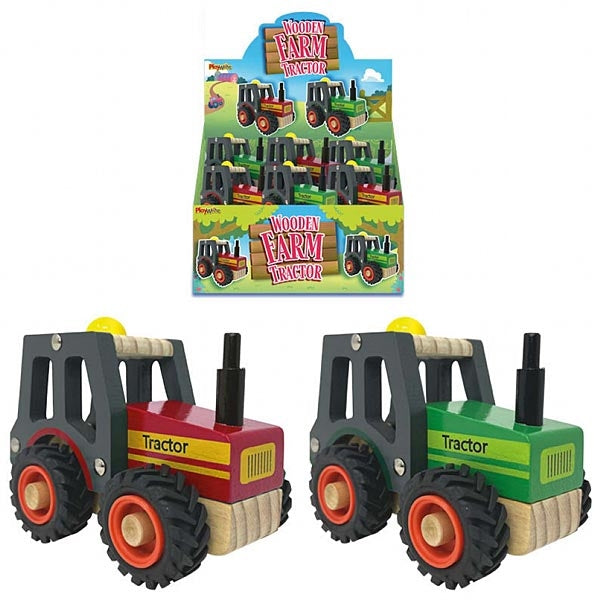 Playwrite Wooden Farm Tractor Toy