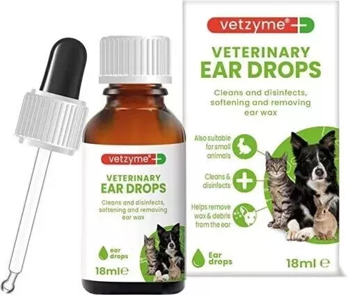 Vetzyme Veterinary Ear Drops for Dogs & Cats