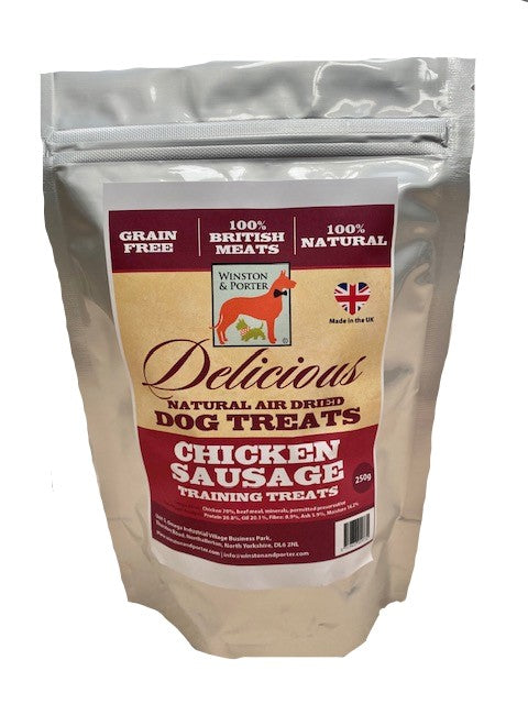 Chicken Sausage Training Treats 250g - Winston and Porter