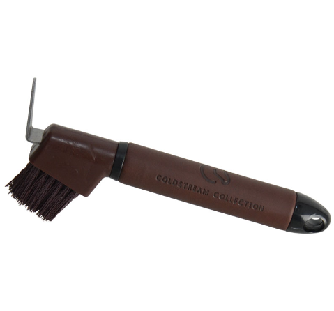 Coldstream Faux Leather Hoof Pick Brown/Black