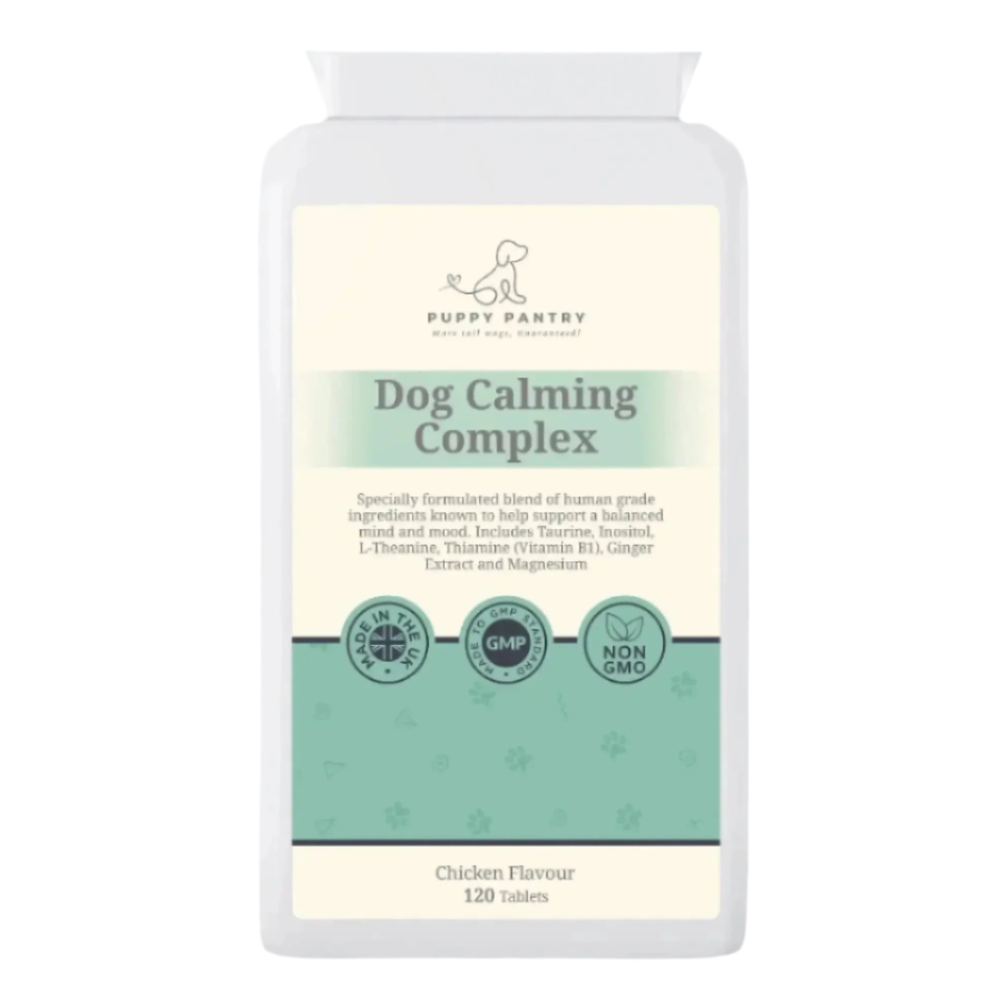 Calming Chews – Chicken (120 Pack)
Supports relaxation & relief from stress, separation anxiety, travel & fireworks