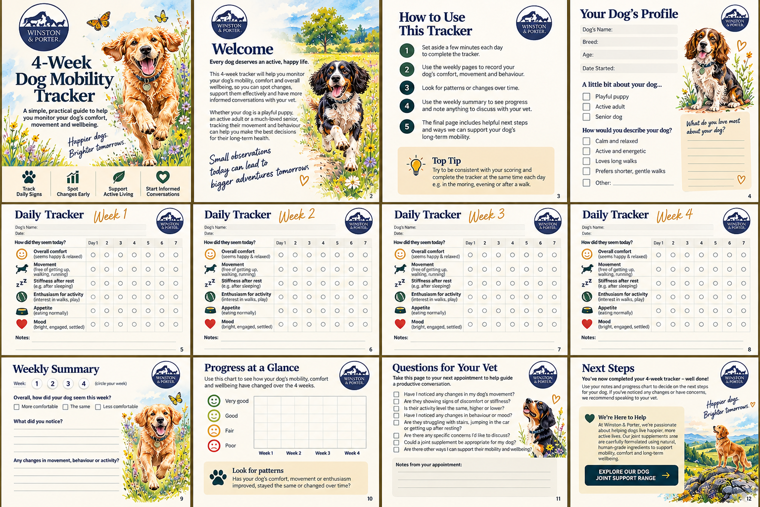 🐾Free 4 Week Mobility Tracker - Download for FREE!!⭐