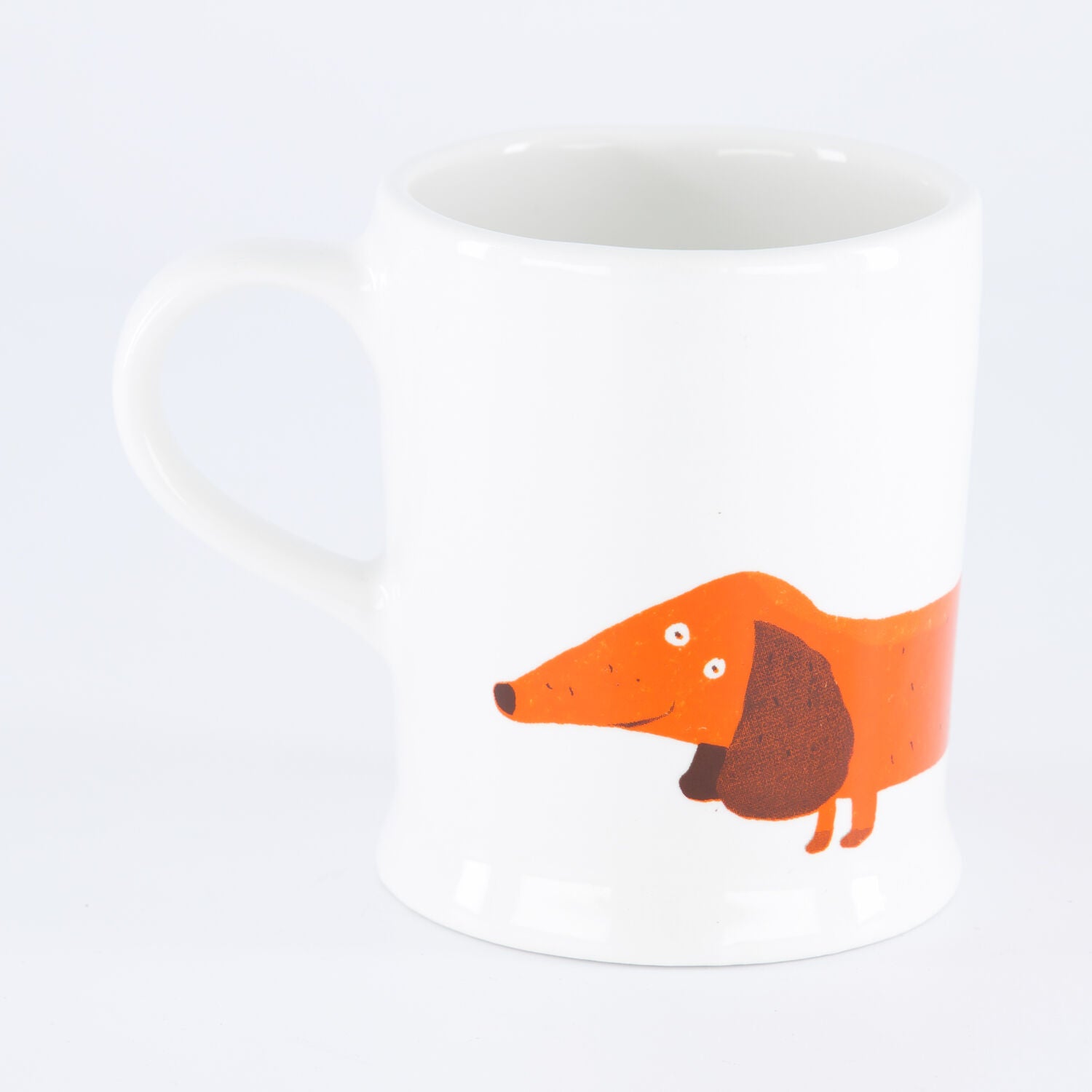 White 'Fenella Smith' Dachshund Mug