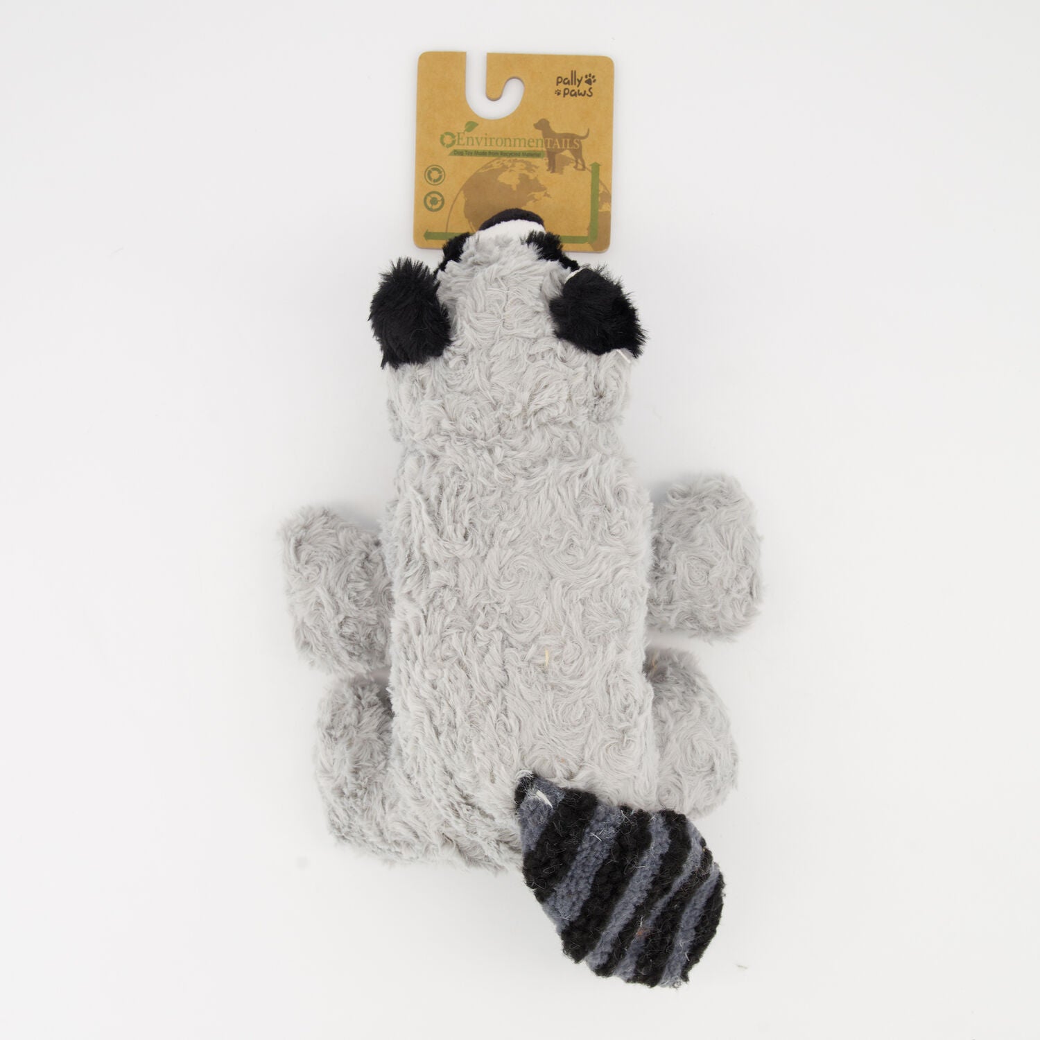 Pally Paws Grey Raccoon Recycled Dog Toy