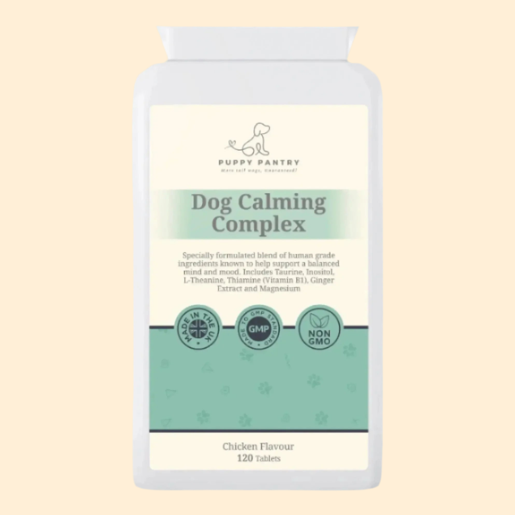 Calming Chews – Chicken (120 Pack)
Supports relaxation & relief from stress, separation anxiety, travel & fireworks