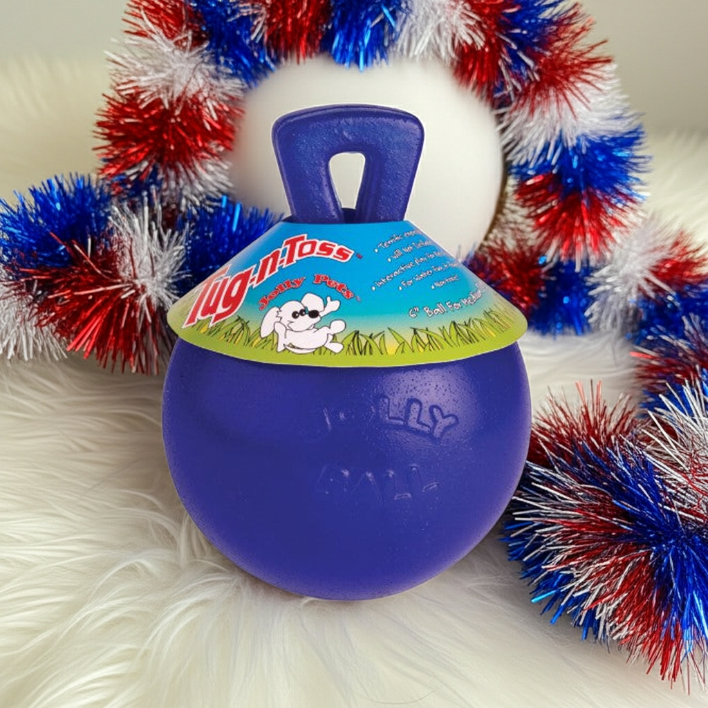 Horsemen's Pride Jolly Ball Tug-n-Toss Ball for Dogs