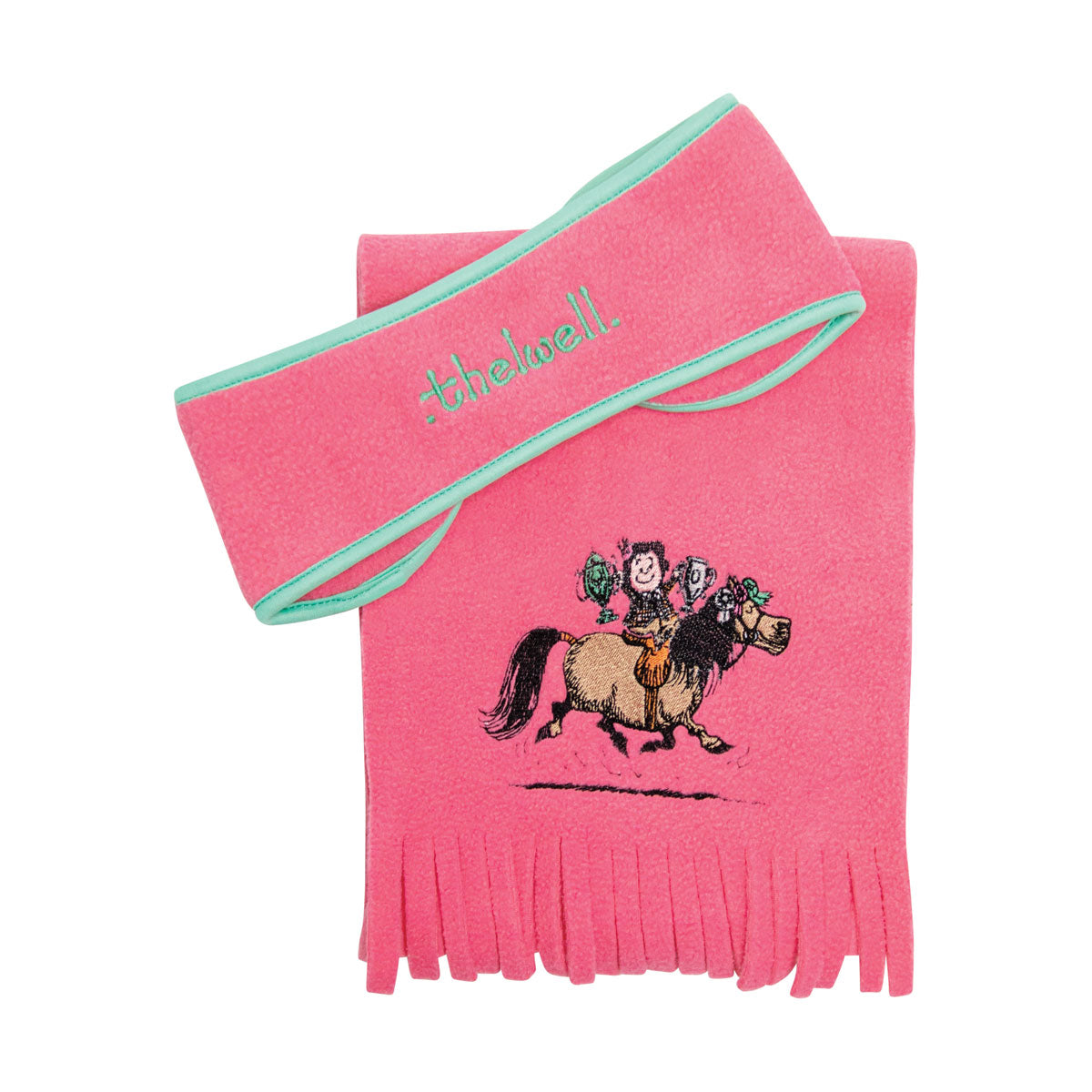 Hy Equestrian Thelwell Collection Trophy Headband and Scarf Set