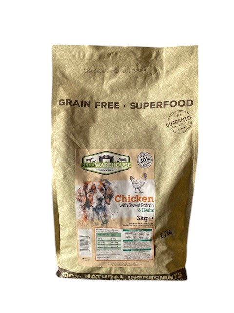 VAT FREE Grain FREE Dog SuperFood with Sweet Potato & Herbs -