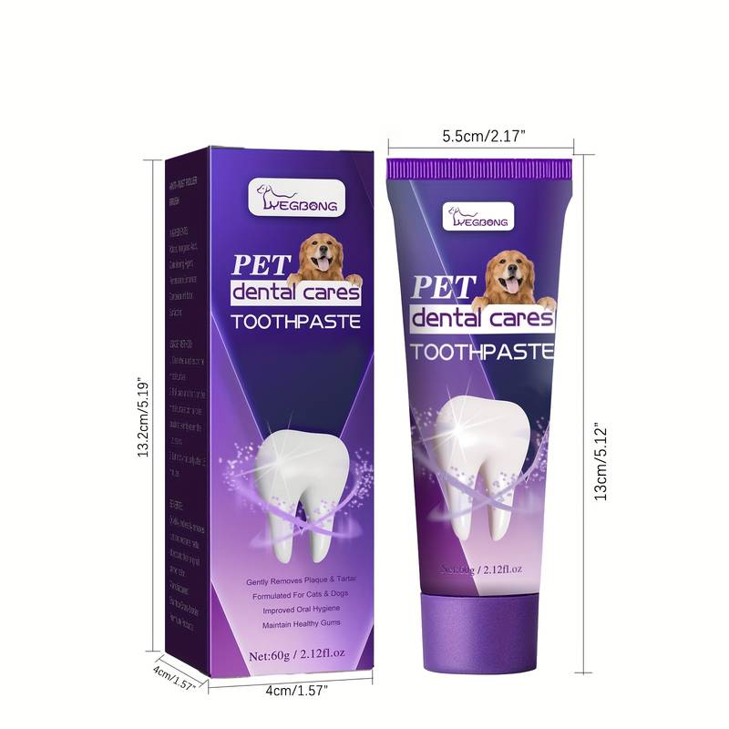 Natural Dog Toothpaste + Soft Finger Toothbrush