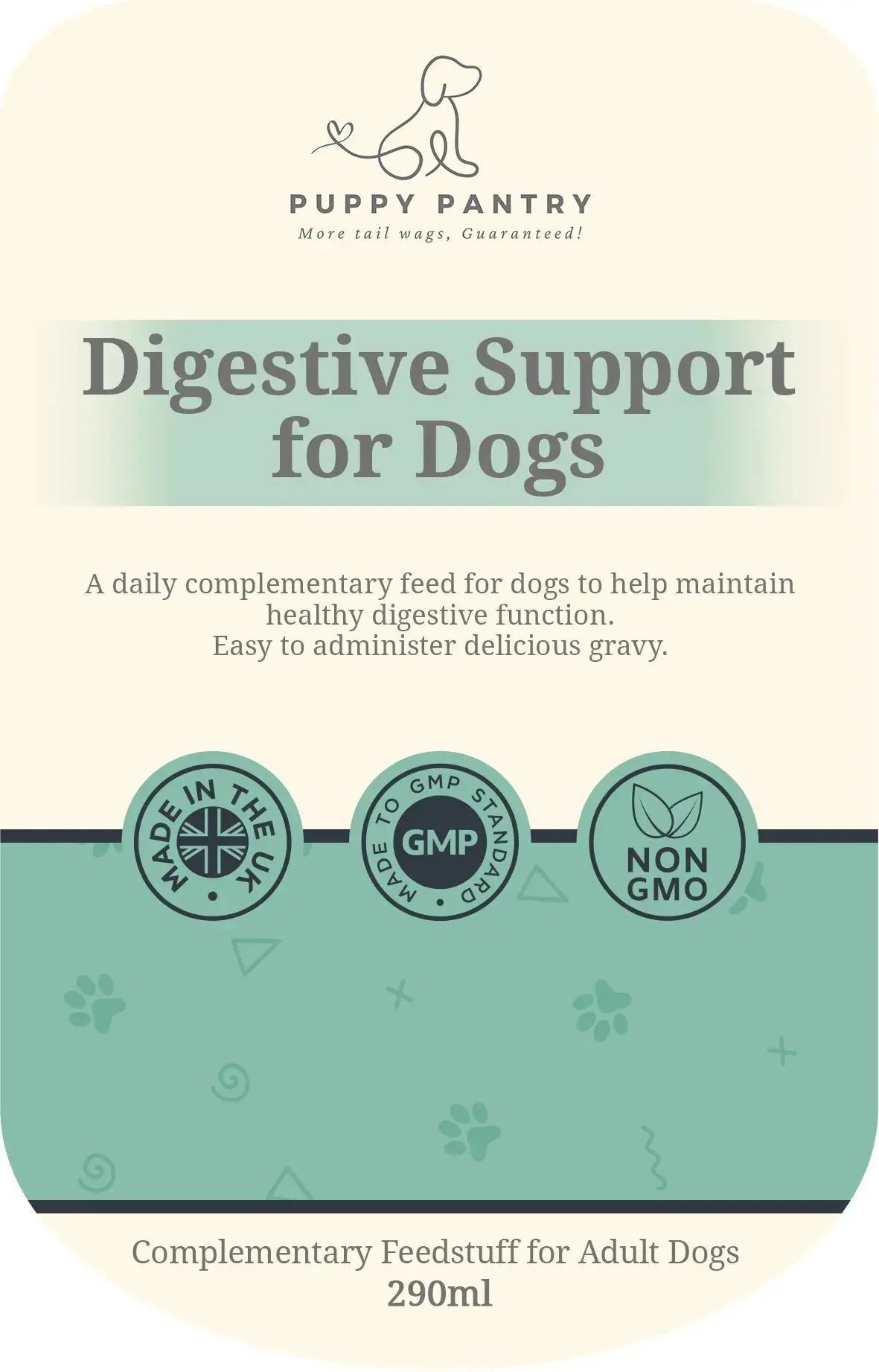 Probiotic Digestive Gravy – Beef (290ml)
Supports gut health, soothes sensitive stomachs, reduces gas & bloating