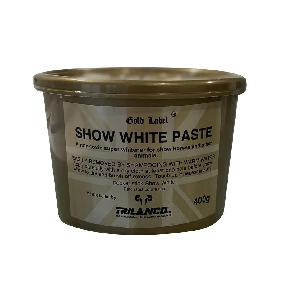 Elico Gold Label Show White Paste 400g - 🌟REDUCED TO CLEAR - ONLY 1 LEFT!!🐎 - Winston and Porter
