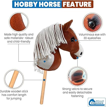 Equimed Hobby Horse Kid-Friendly Realistic Toy Pony Child Exercise Toy - 🌟REDUCED TO CLEAR🐎