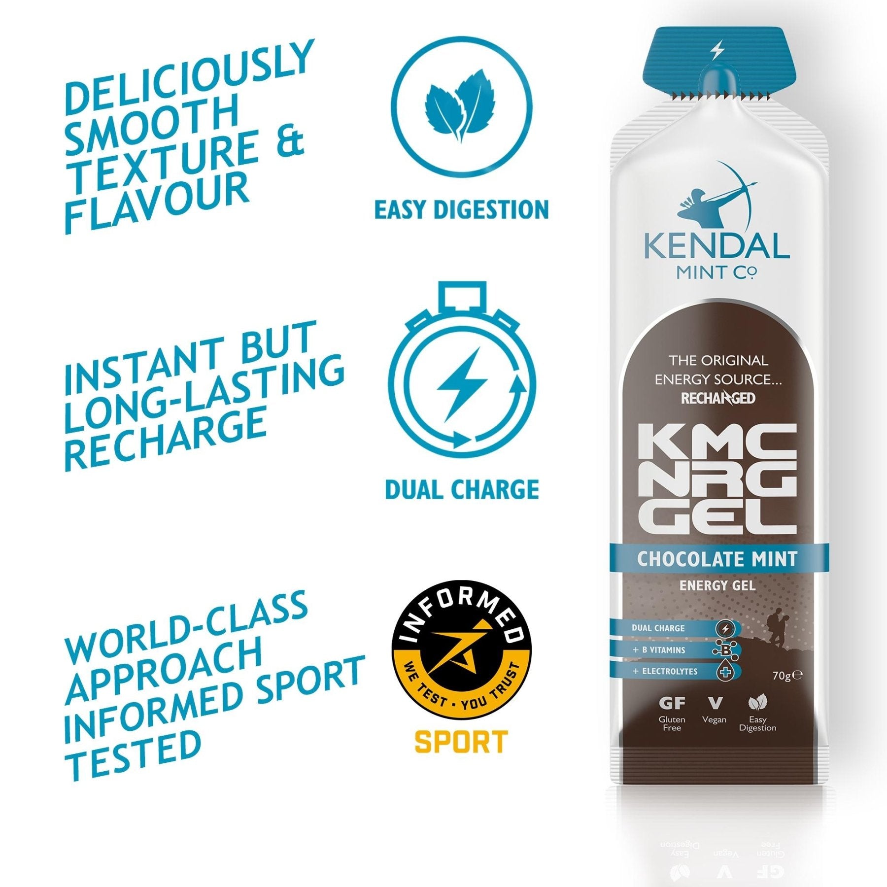 KMC NRG GEL Chocolate Mint Energy Gel 70g