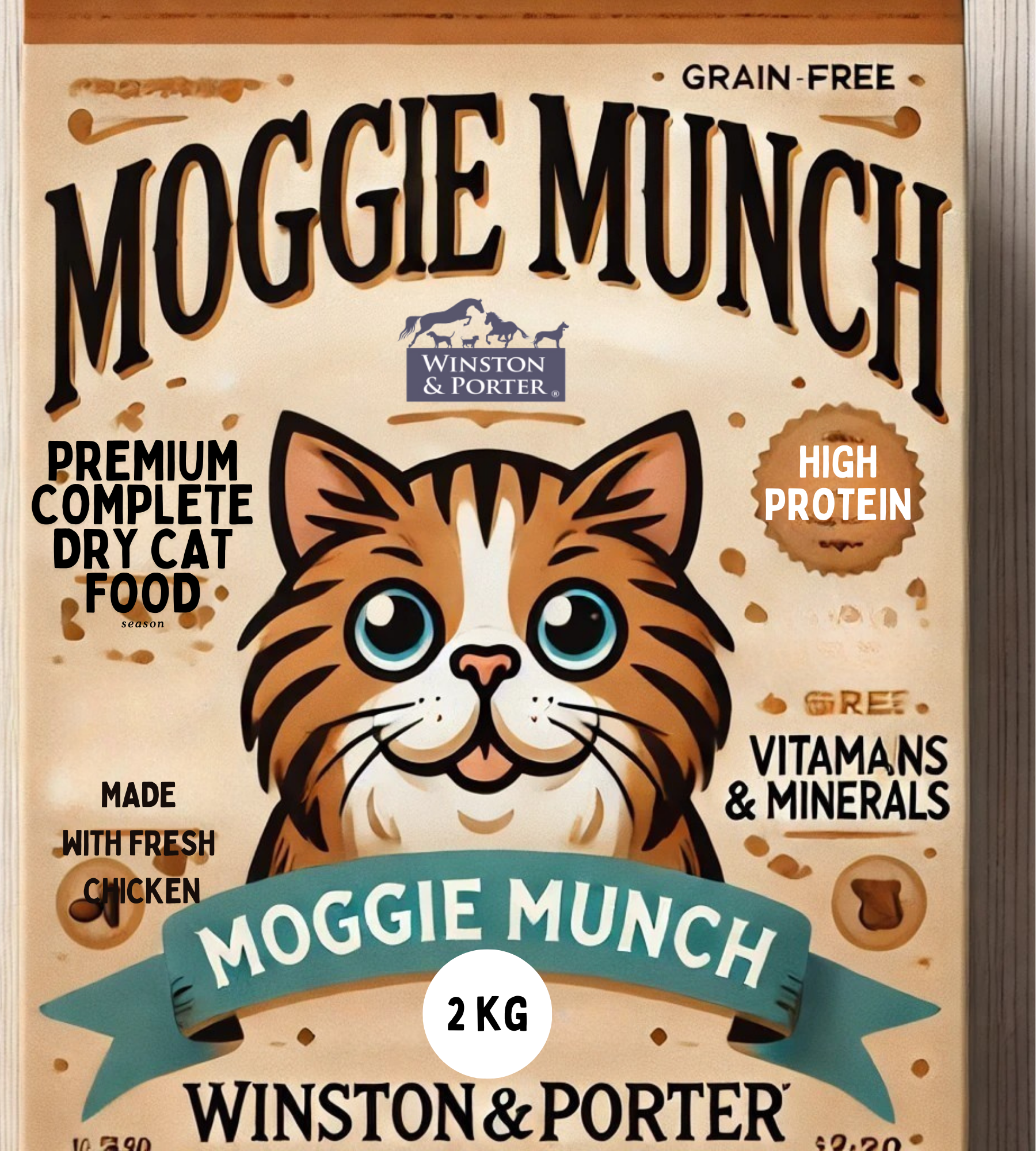 'Moggie Munch' Premium Complete Dry Cat Food - Grain Free