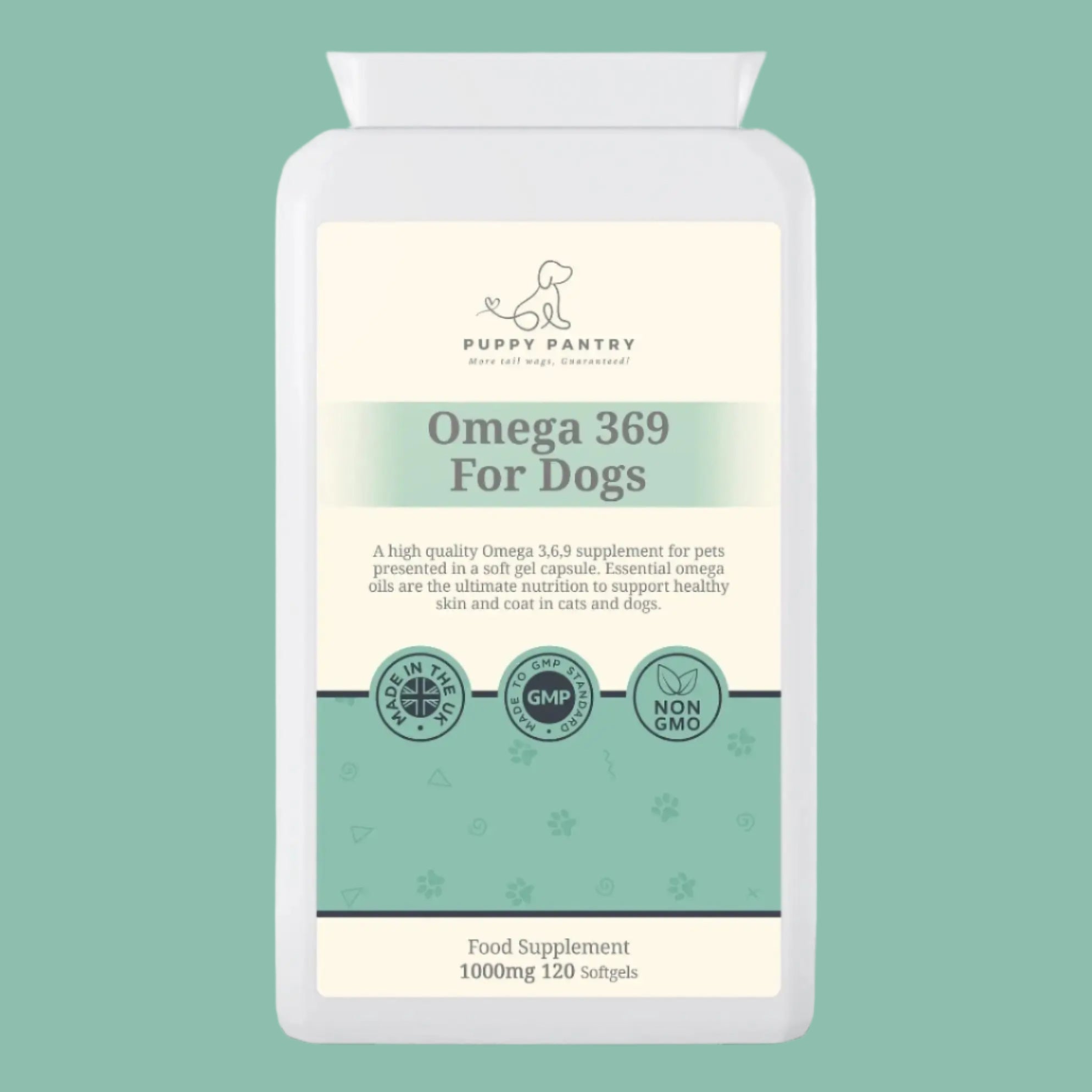 Omega 3-6-9 Softgels (120 Pack)
Supports brain function, skin health & a shiny coat