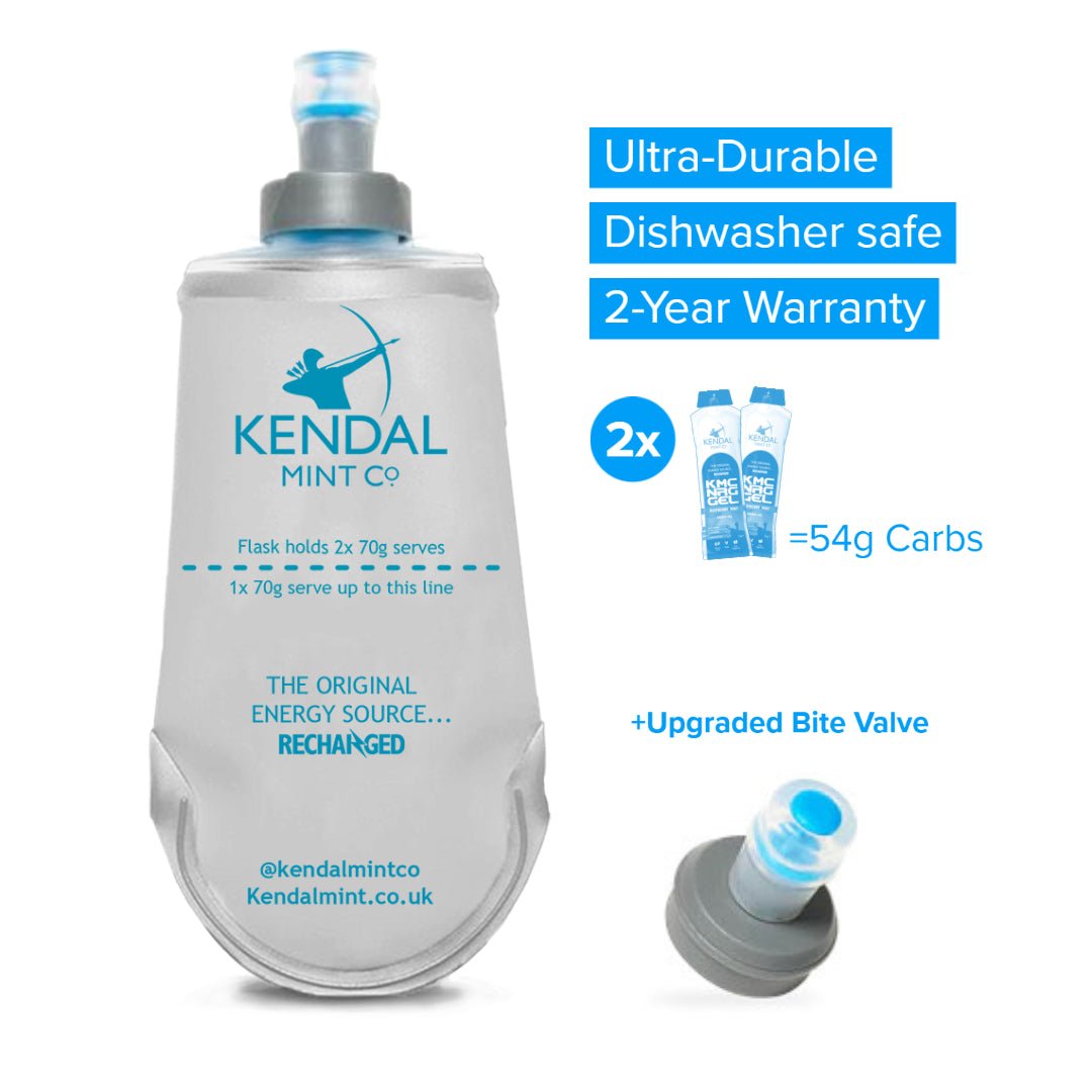 Refillable & Reusable Energy Gel Soft Flask 150ml - Upgraded Bite Valve for KMC NRG GEL