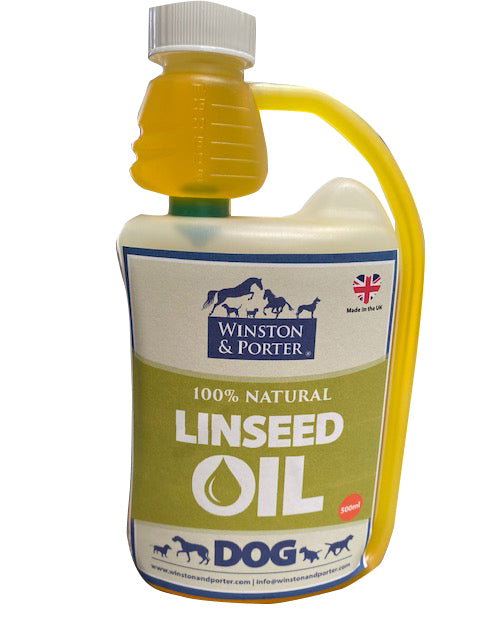 100% Natural Linseed Oil for dogs - Winston and Porter